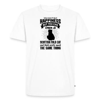 Peut acheter un chat Scottish Fold - T-shirt Premium bio Homme - blanc - Devant - Nico (187cm)