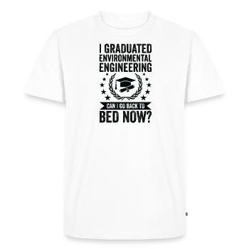 J’ai terminé la technologie environnementale - T-shirt Premium bio Homme - blanc - Devant - Nico (187cm)