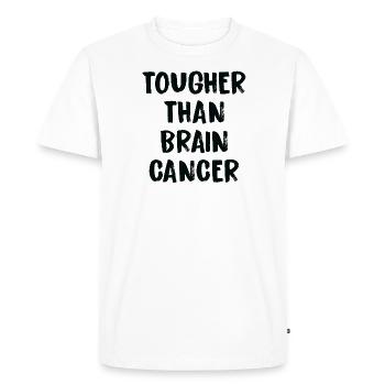 Plus dur que le cancer du cerveau - T-shirt Premium bio Homme - blanc - Devant - Nico (187cm)