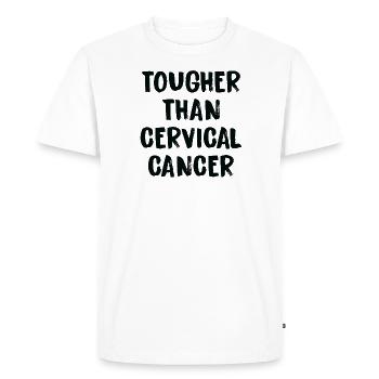 Plus dur que le cancer du col de l’utérus - T-shirt Premium bio Homme - blanc - Devant - Nico (187cm)