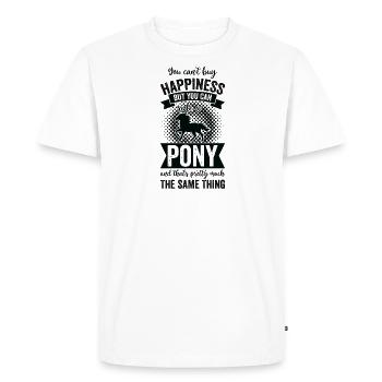 Équitation - Poney Horse - T-shirt Premium bio Homme - blanc - Devant - Nico (187cm)