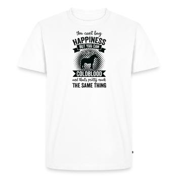 Équitation - Coldblood Horse - T-shirt Premium bio Homme - blanc - Devant - Nico (187cm)