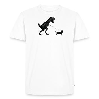 Vintage T-Rex - Men's Premium Organic T-Shirt - white - Front - Nico (187cm)