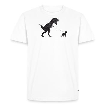 Vintage T-Rex - Men's Premium Organic T-Shirt - white - Front - Nico (187cm)