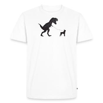 Vintage T-Rex - Men's Premium Organic T-Shirt - white - Front - Nico (187cm)