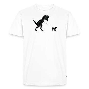 Vintage T-Rex - Men's Premium Organic T-Shirt - white - Front - Nico (187cm)