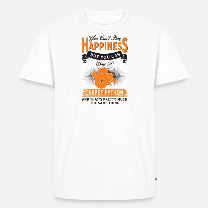 Sie Können Teppichpython Kaufen - Männer Premium Bio T-Shirt - Weiß