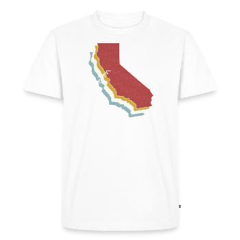 US State - Vintage Map California - Men's Premium Organic T-Shirt - white - Front - Nico (187cm)