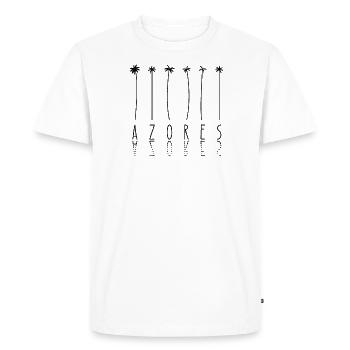 Palm holiday - Island Azores - Men's Premium Organic T-Shirt - white - Front - Nico (187cm)