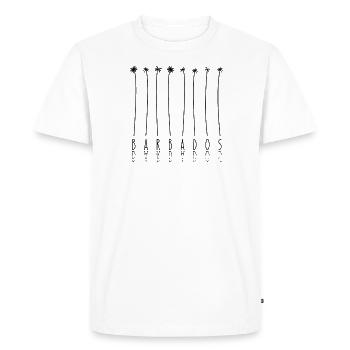 Palm - Île des Caraïbes Barbade - T-shirt Premium bio Homme - blanc - Devant - Nico (187cm)