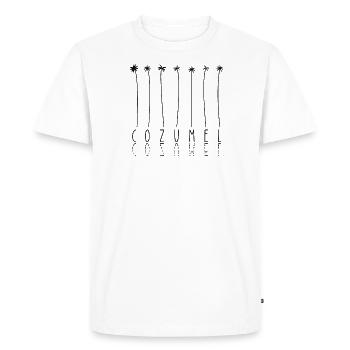 Palm - Yucatan -Cozumel Peninsula - Men's Premium Organic T-Shirt - white - Front - Nico (187cm)