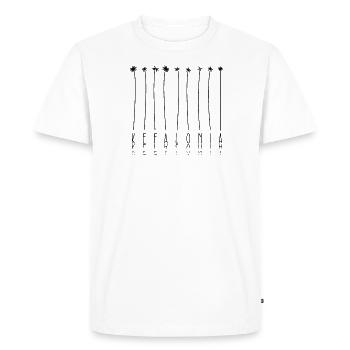Palm - Île Grèce Céphalonie - T-shirt Premium bio Homme - blanc - Devant - Nico (187cm)