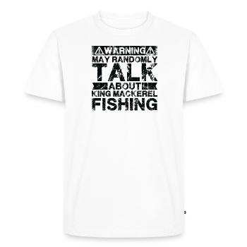 Pêche - Poisson maquereau royal - T-shirt Premium bio Homme - blanc - Devant - Nico (187cm)