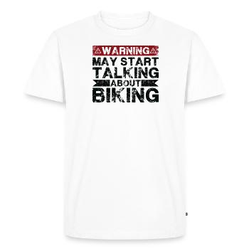 Commencez à parler de cyclisme - T-shirt Premium bio Homme - blanc - Devant - Nico (187cm)