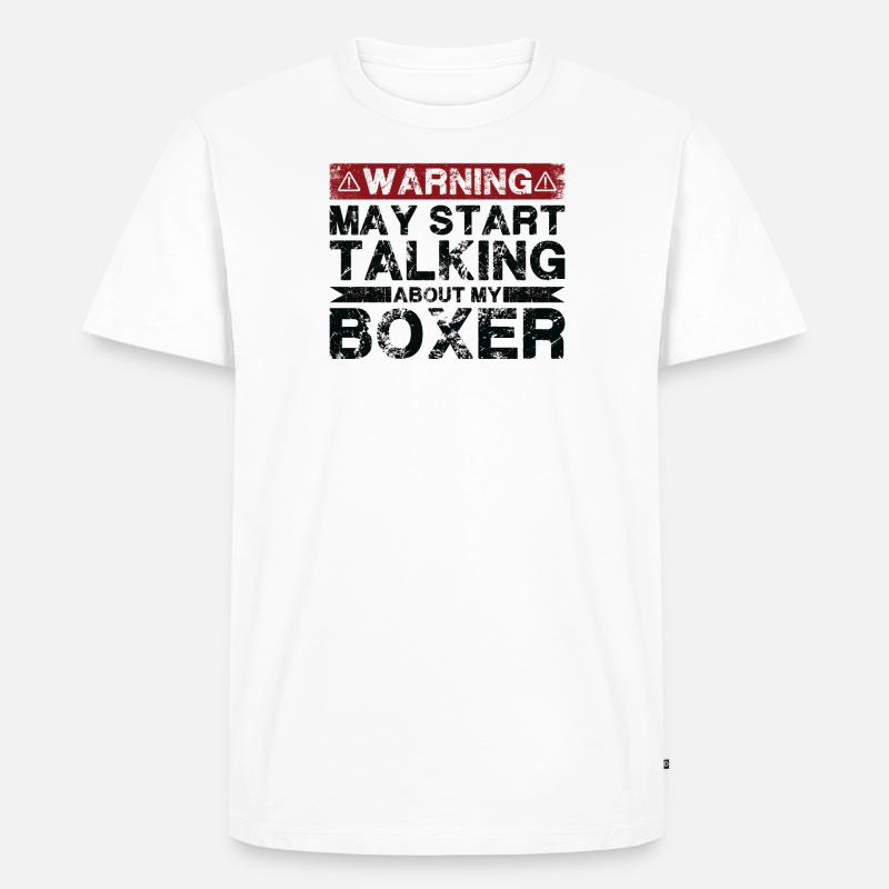 Apropos Boxer - Männer Premium Bio T-Shirt - Weiß