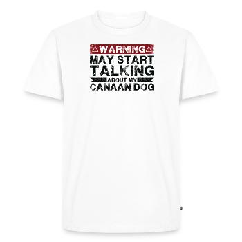 Parler du chien canaan - T-shirt Premium bio Homme - blanc - Devant - Nico (187cm)