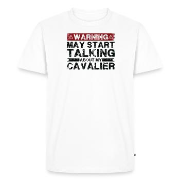 En parlant de cavaliers - T-shirt Premium bio Homme - blanc - Devant - Nico (187cm)
