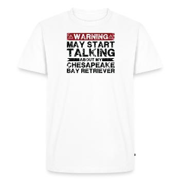 En parlant des Retrievers de la baie de Chesapeake - T-shirt Premium bio Homme - blanc - Devant - Nico (187cm)