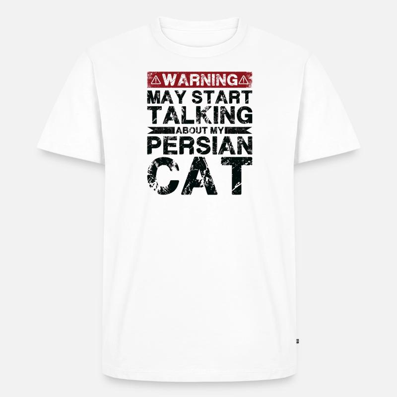 Apropos Perserkatze - Männer Premium Bio T-Shirt - Weiß