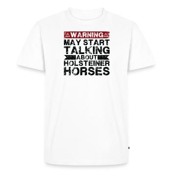 En parlant de cheval Holstein - T-shirt Premium bio Homme - blanc - Devant - Nico (187cm)