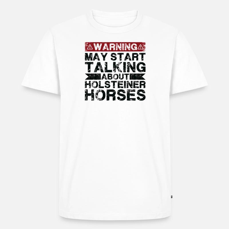 Apropos Holsteiner Pferd - Männer Premium Bio T-Shirt - Weiß