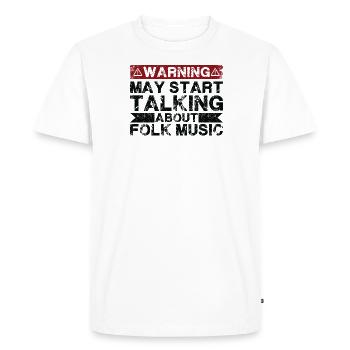 Parler de musique folklorique - T-shirt Premium bio Homme - blanc - Devant - Nico (187cm)