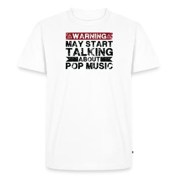 En parlant de musique pop - T-shirt Premium bio Homme - blanc - Devant - Nico (187cm)