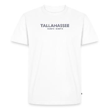 Coordonnées de la ville des États-Unis - Tallahassee - T-shirt Premium bio Homme - blanc - Devant - Nico (187cm)