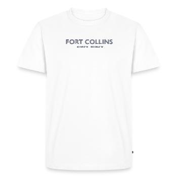 Coordonnées de la ville des États-Unis - Fort Collins - T-shirt Premium bio Homme - blanc - Devant - Nico (187cm)