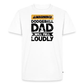 CRI D’AVERTISSEMENT - VADBALLBADE - T-shirt Premium bio Homme - blanc - Devant - Nico (187cm)