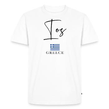 Vacances du drapeau de la Grèce - Islande IOS - T-shirt Premium bio Homme - blanc - Devant - Nico (187cm)
