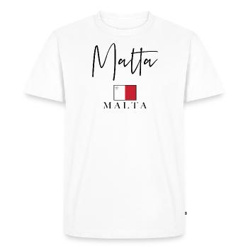 Greece Flag Holidays - Island Malta - Men's Premium Organic T-Shirt - white - Front - Nico (187cm)