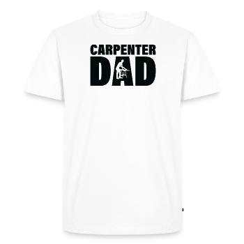Emploi - Zimmermann Dad - T-shirt Premium bio Homme - blanc - Devant - Nico (187cm)