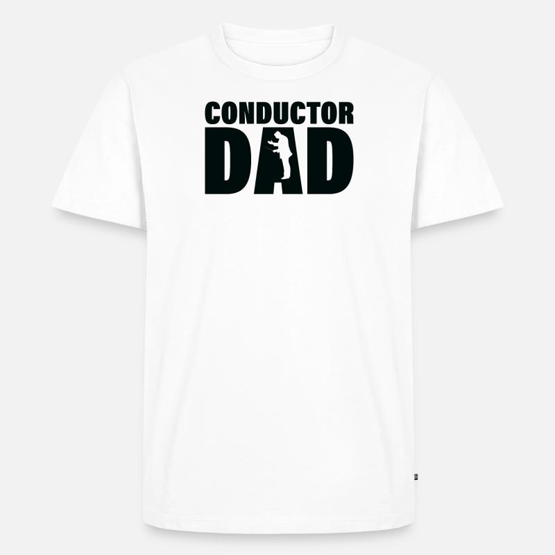 Job - Dirigent Dad - Männer Premium Bio T-Shirt - Weiß