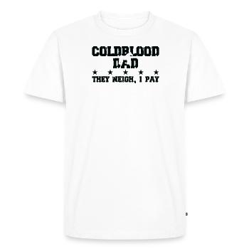 Le père du cheval - Coldblut - T-shirt Premium bio Homme - blanc - Devant - Nico (187cm)