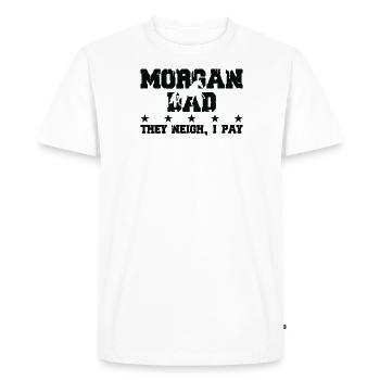 Père cheval - Morgan - T-shirt Premium bio Homme - blanc - Devant - Nico (187cm)