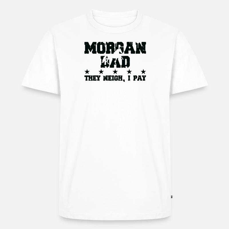 Pferdevater - Morgan - Männer Premium Bio T-Shirt - Weiß