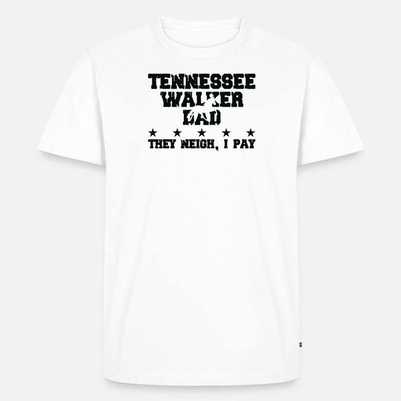 Pferdevater - Tennessee Walker - Männer Premium Bio T-Shirt - Weiß