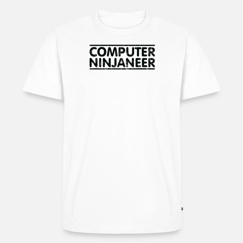 Ninjaneer - Computer Engineer - Men's Premium Organic T-Shirt - white