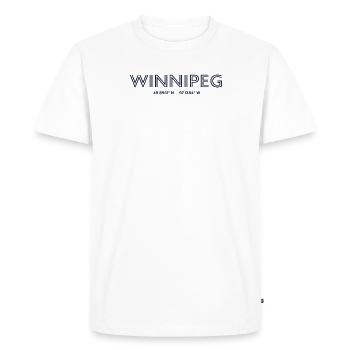 Coordonnées de la ville de Canada - Winnipeg - T-shirt Premium bio Homme - blanc - Devant - Nico (187cm)
