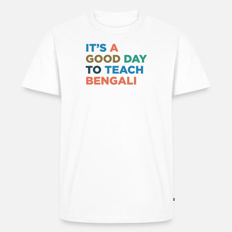 Enseigner à l’enseignant bengali - T-shirt Premium bio Homme - blanc