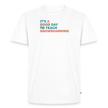 Snowboard Coach Teaching - Men's Premium Organic T-Shirt - white - Front - Nico (187cm)