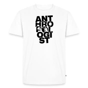 Profession anthropologique - Anthropologue - T-shirt Premium bio Homme - blanc - Devant - Nico (187cm)