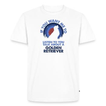 Parlez de chien Golden Retriever - T-shirt Premium bio Homme - blanc - Devant - Nico (187cm)