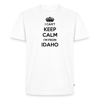 Je ne peux pas rester calme - Idaho - T-shirt Premium bio Homme - blanc - Devant - Nico (187cm)
