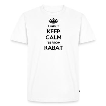 Je ne peux pas rester calme, je viens de Rabat - T-shirt Premium bio Homme - blanc - Devant - Nico (187cm)