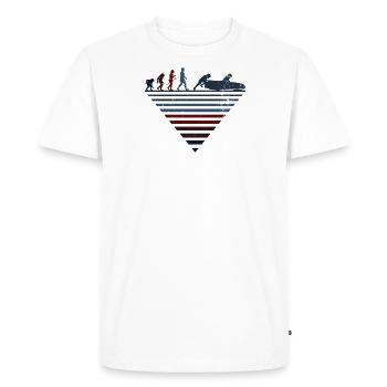Human Evolution - Bobsleigh vintage - T-shirt Premium bio Homme - blanc - Devant - Nico (187cm)