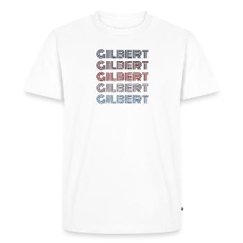 Vintage USA City - Retro Gilbert - Men's Premium Organic T-Shirt - white - Front - Nico (187cm)