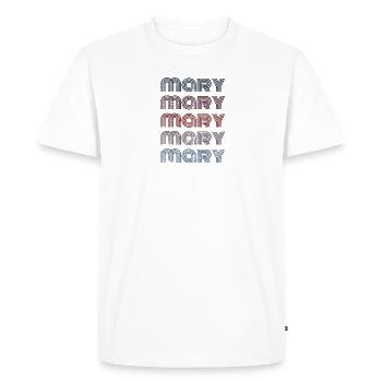 70s Retro Name Vintage Personalized Mary - Men's Premium Organic T-Shirt - white - Front - Nico (187cm)