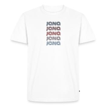 70s Retro Name Vintage Personalized Jana - Men's Premium Organic T-Shirt - white - Front - Nico (187cm)